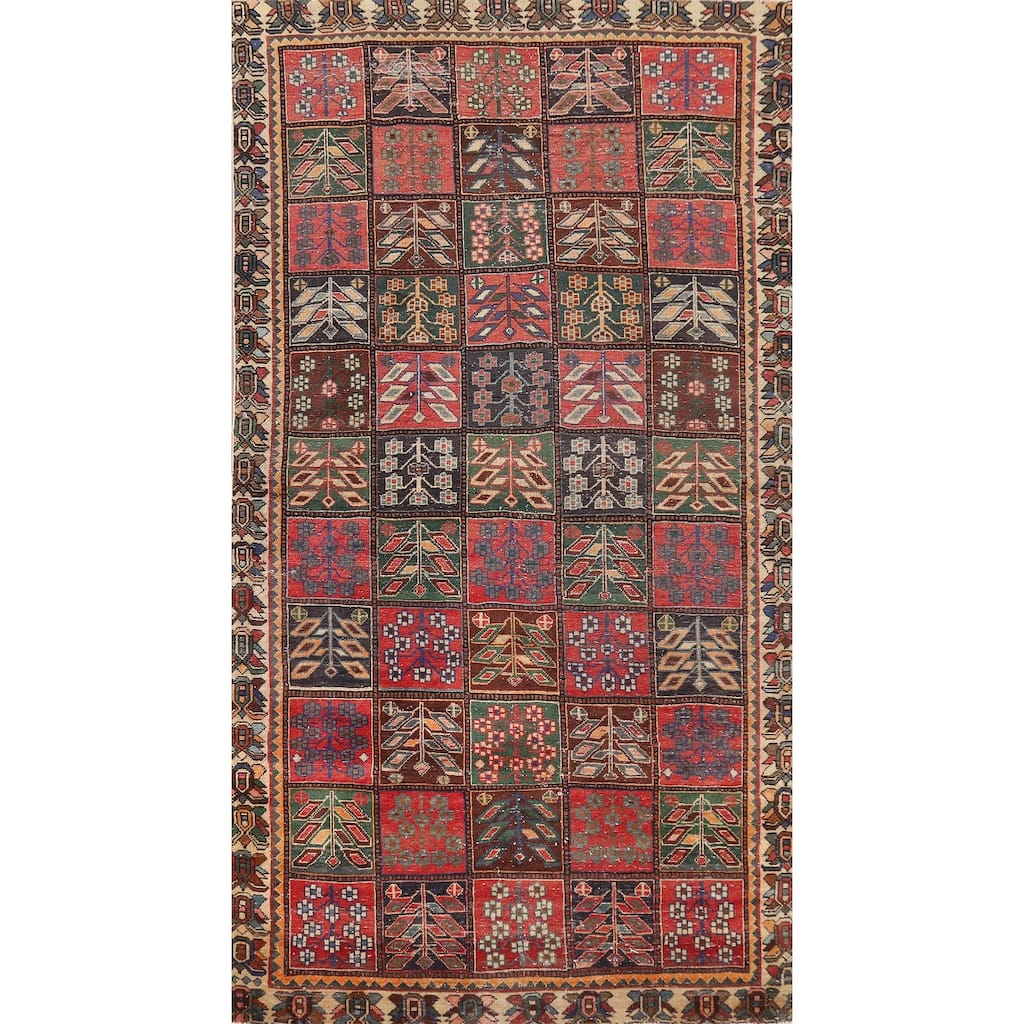 Traditional Bakhtiari Persian Vintage Rug Hand-Knotted Wool Carpet - 4'6"x 8'10"