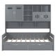 preview thumbnail 4 of 16, Modern Twin Size Wooden Daybed with 2 Drawers, and All-in-One Cabinet and Shelf,Grey