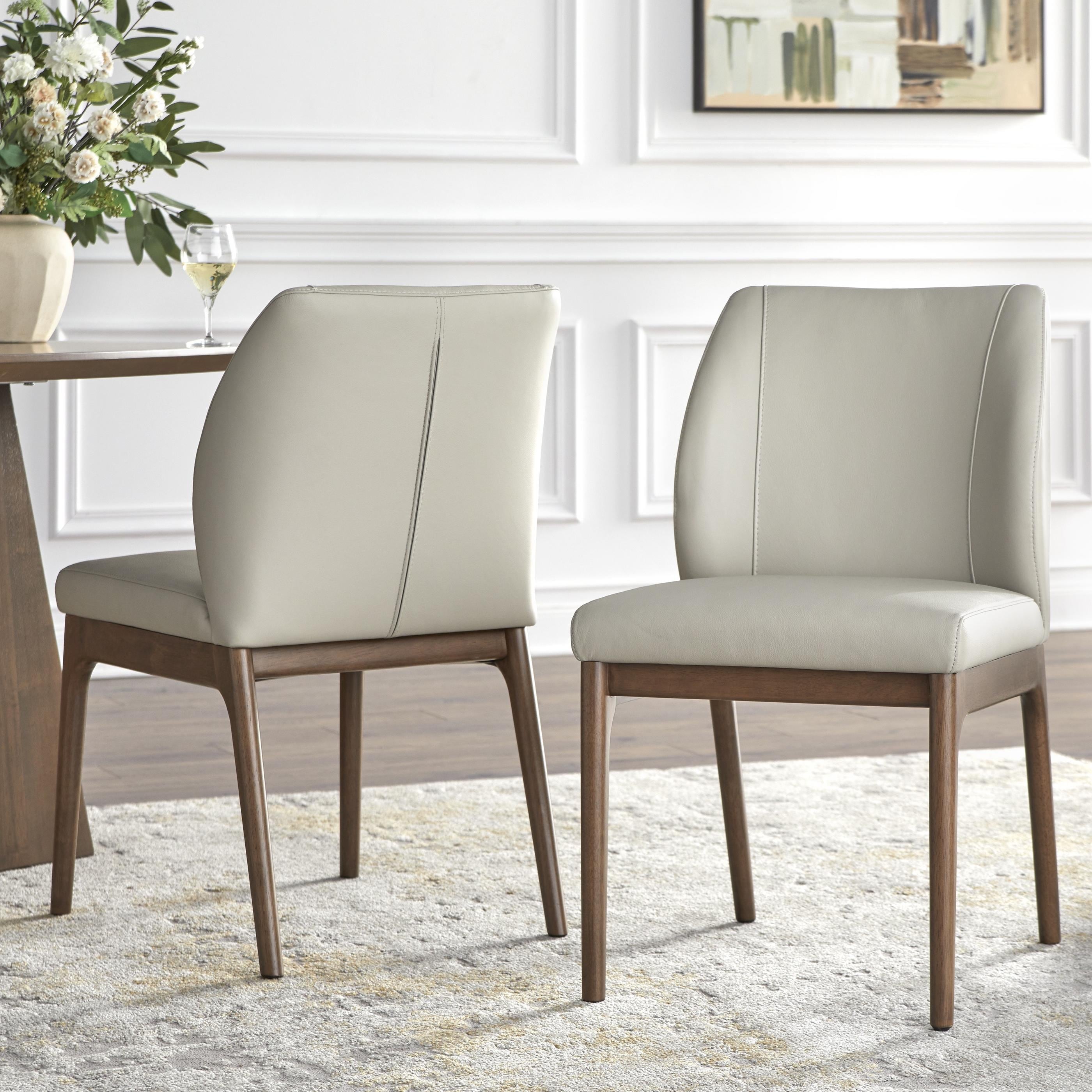 Lifestorey Lisbon Leather Dining Chair (Set of 2)