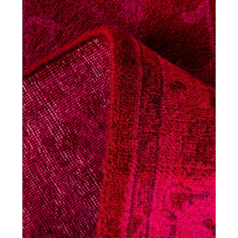 Overdyed One-of-a-Kind Hand-Knotted Area Rug - Red - 3' 0" x 5' 2"