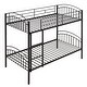 preview thumbnail 8 of 47, Twin Over Twin Metal Bunk Bed with Ladder, Divided into 2 Beds