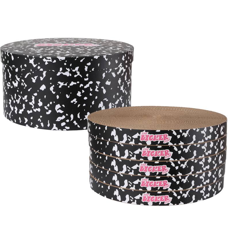 Kate 12" Cardboard Reversible Cat Scratcher Pad in Box with Catnip, (5-Pack)