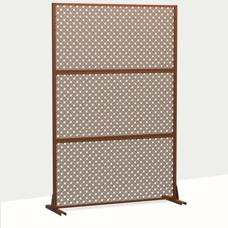 Outdoor Privacy Screen Metal Privacy Screen Panel Free Standing - 72*47