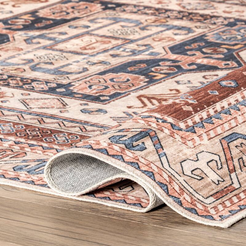 Nuloom Órla SpinClean Tribal Bordered Machine Washable Area Rug