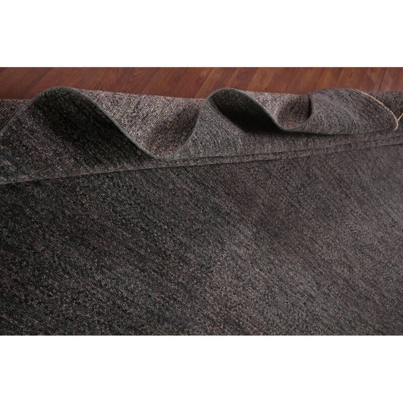 Gabbeh Modern Area Rug Hand-Knotted Wool Carpet - 9'0" X 12'3"