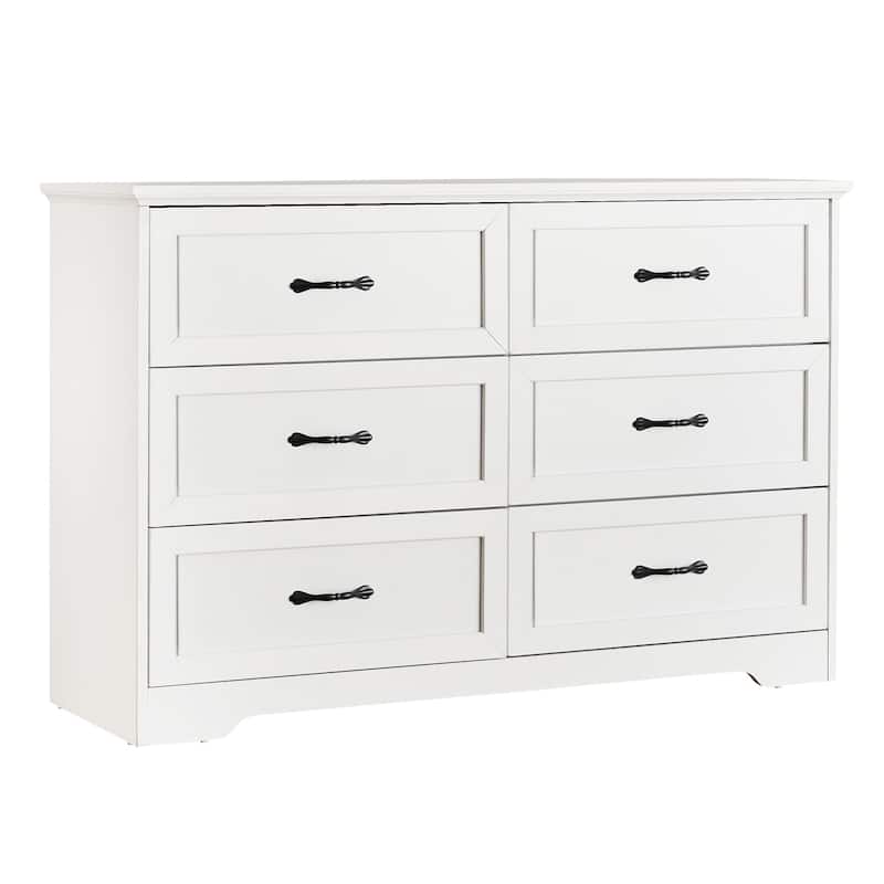 5/6 Drawer Dresser, Modern Wood Storage Chest Organizer for Clothes, Bedroom