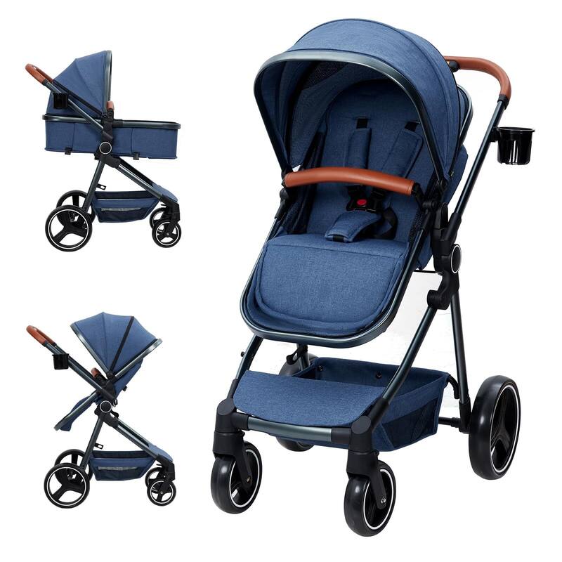 Convertible Baby Stroller, 3 in 1 Reversible Bassinet Stroller for Newborn