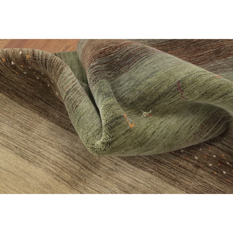 Hand Knotted Oriental 100% Wool Carpet Tribal Animal Pictorial Multi-Colored Gabbeh Area Rug - 7' 11'' X 4' 6''
