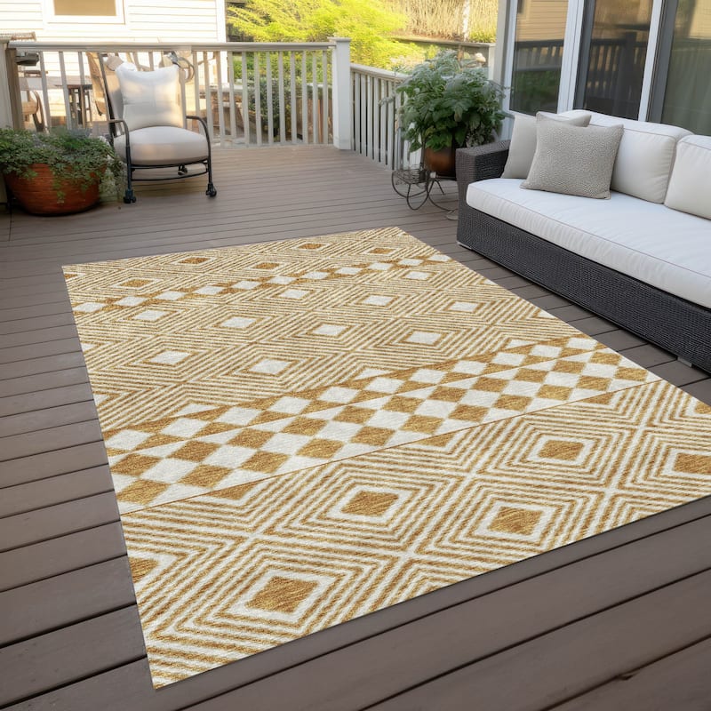 Machine Washable Indoor/ Outdoor Chantille Boho Moroccan Rug