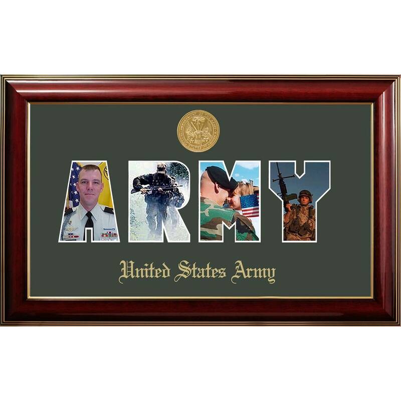 Patriot Frames Army Collage Photo Classic Frame with Gold Medallion