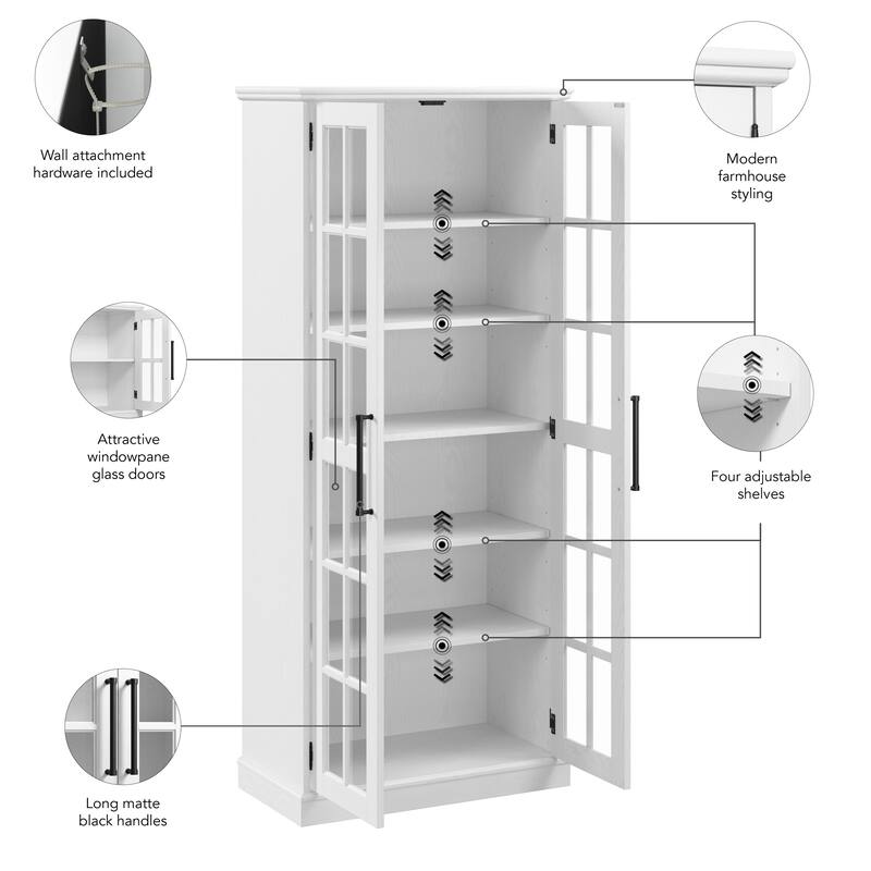 Westbrook Curio Cabinet with Glass Doors by Bush Furniture