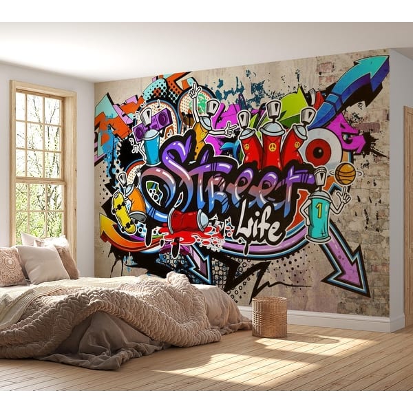 graffiti wallpaper bedroom