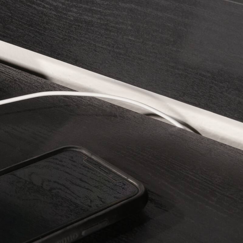 Engineered Wood Coastal Hutch with Storage, Black - 65.98"W x 11.5"D x 42.21"H