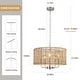 preview thumbnail 43 of 46, 5 - Light Dimmable Drum Chandelier Natural Rattan Bohemian & Coastal Pendant - 18.9 in