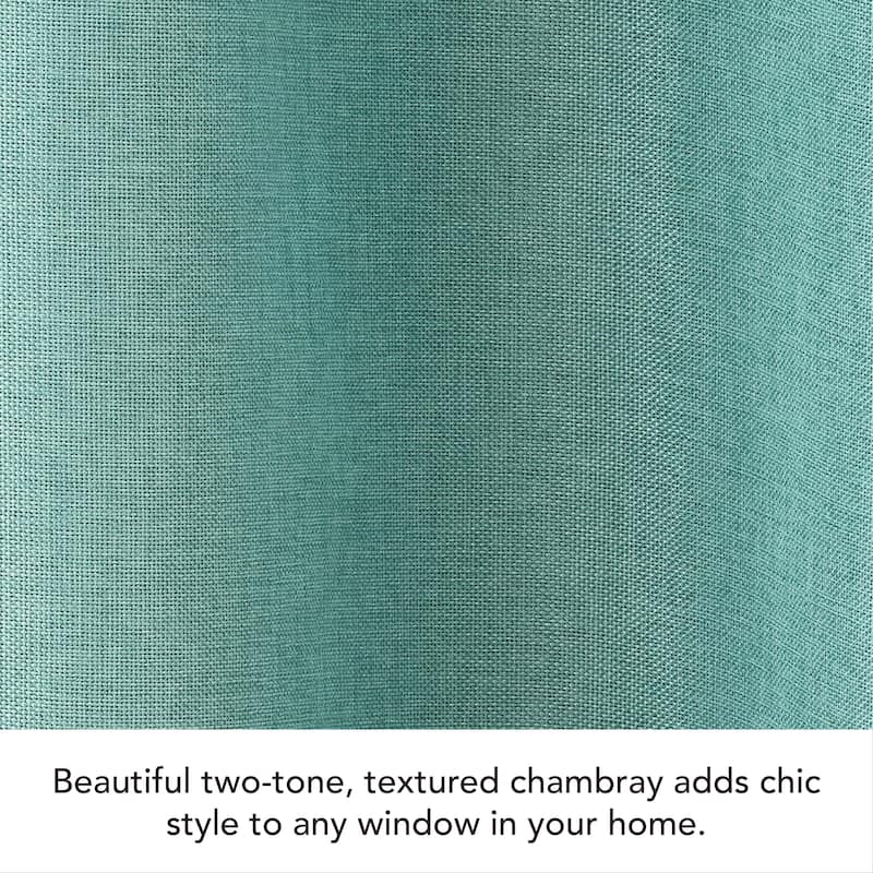 Creative Home Ideas Legrae Blackout Grommet Window Curtain Panel Pair with Tiebacks