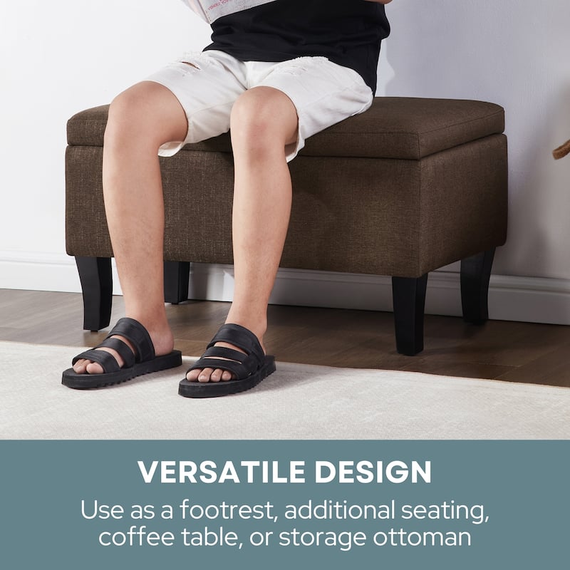 Convenience Concepts Designs4Comfort Winslow Storage Ottoman Bench