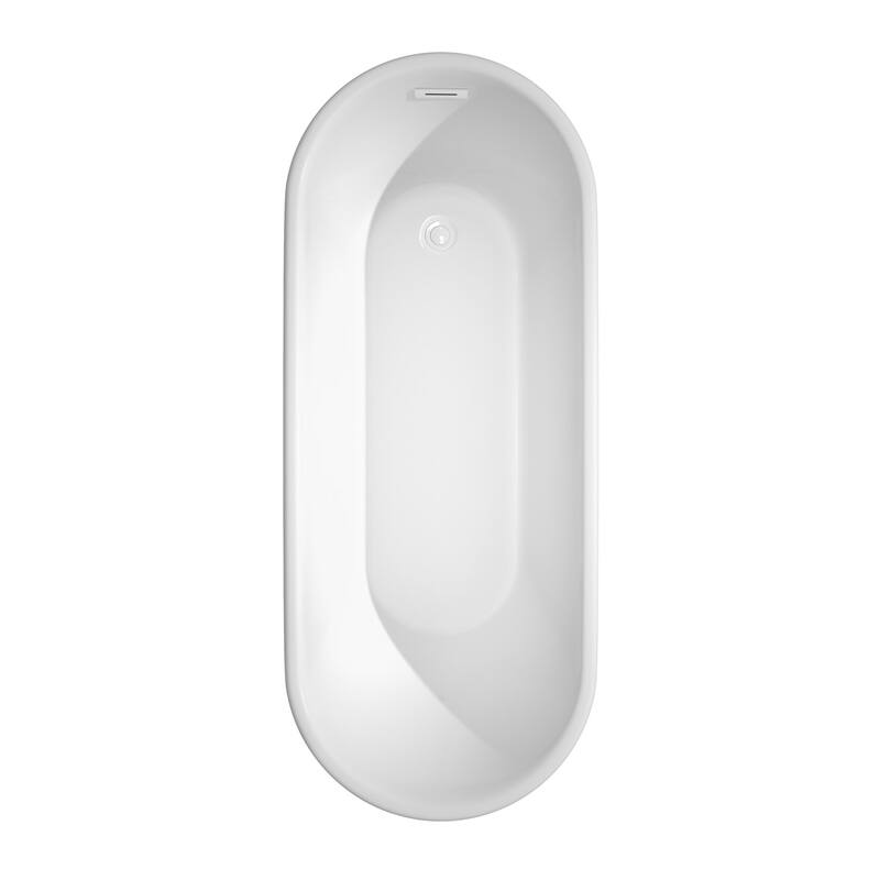 Wyndham Collection Ursula 67" Freestanding Soaking Tub with Tub Filler