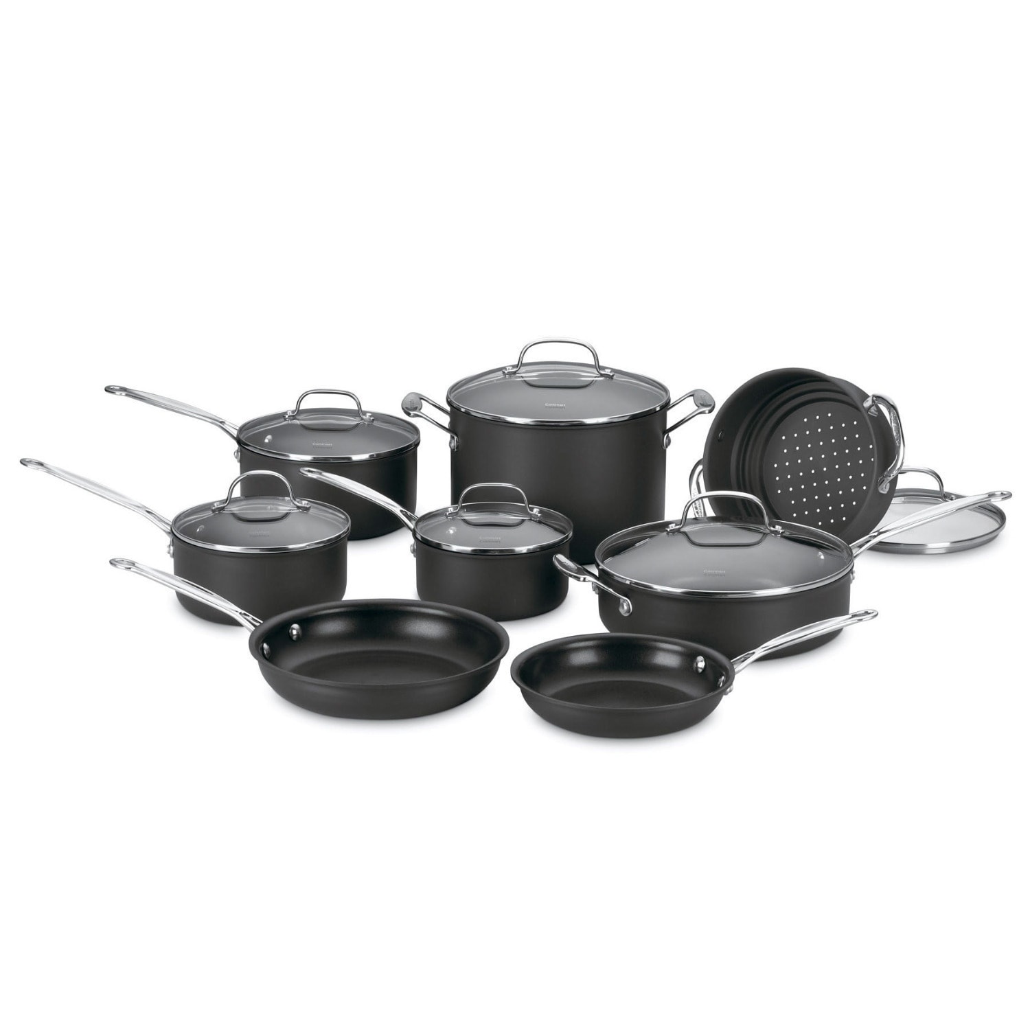 Cuisinart 14-Piece Cookware Set, Chef's Classic Stainless Steel Collection,  77-14N