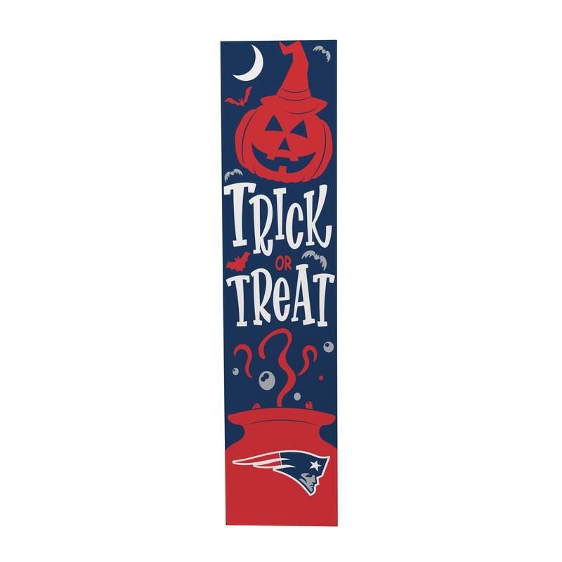 47" Double Sided Seasonal Porch Leaner, New England Patriots - 47" x 11.25"