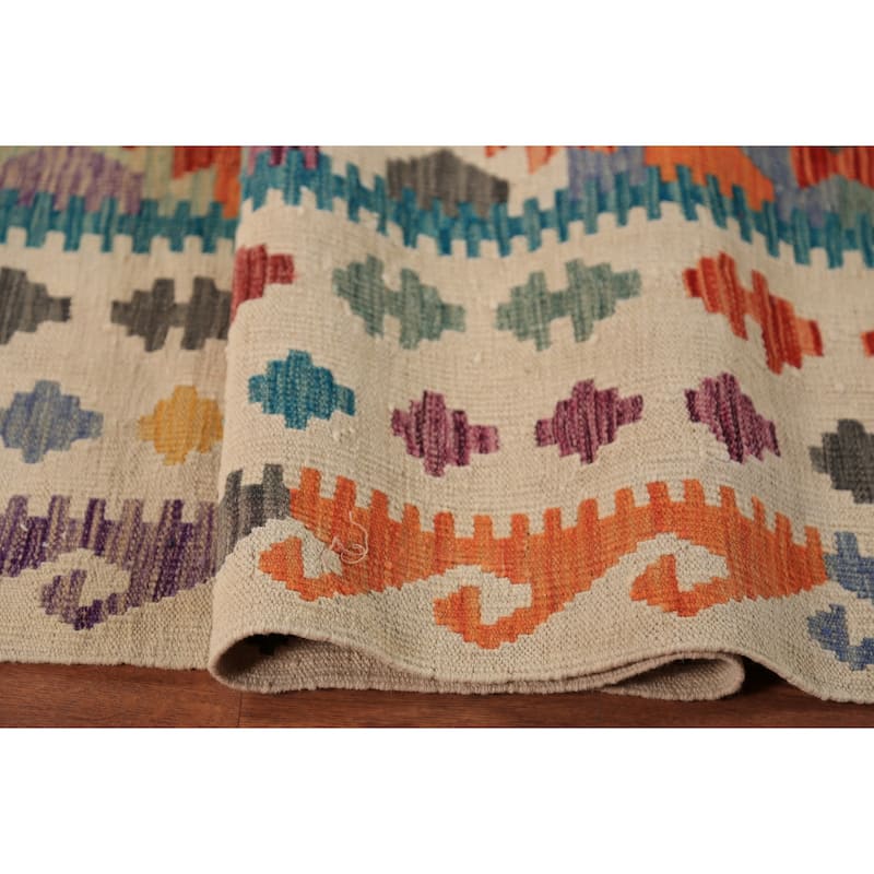 Kilim Oriental Area Rug Flatweave Tribal Wool Carpet - 8'3"x 11'5"