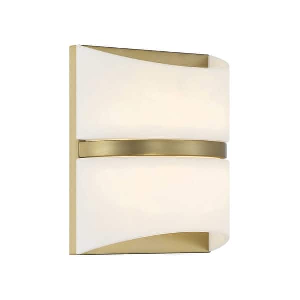 slide 2 of 12, Minka Lavery 822-L Velaux 11" Tall LED Wall Sconce with Faux Alabaster