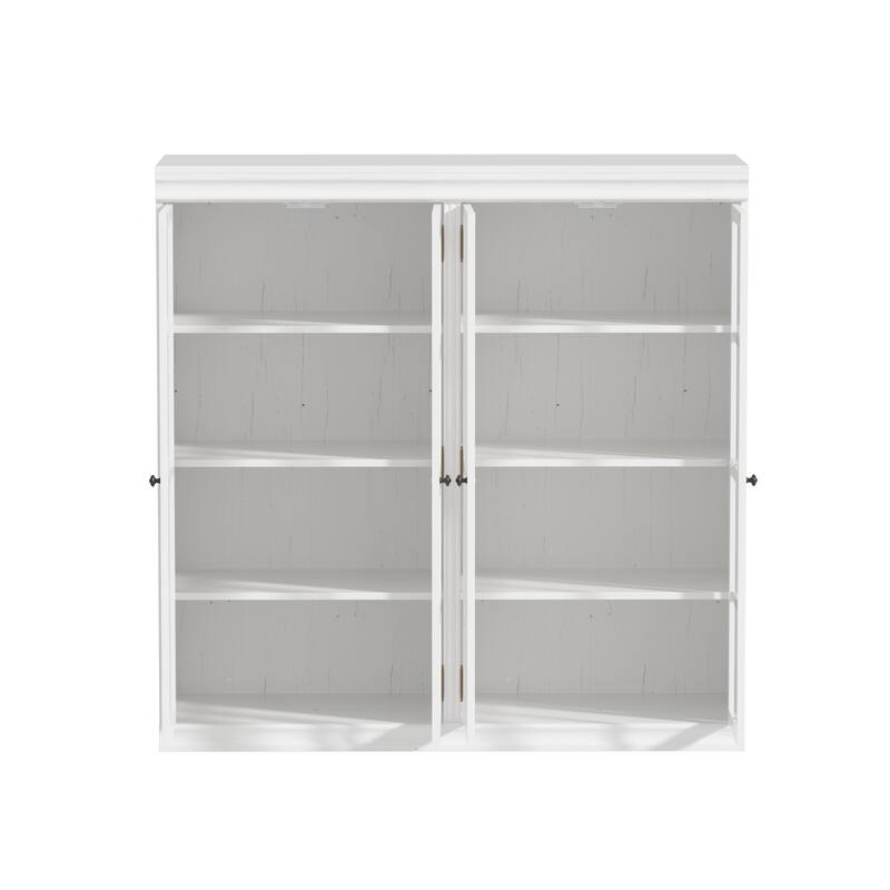 Sophisticated Storage Ensemble: Buffet Sideboard Bookshelf Cabinet