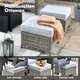 preview thumbnail 47 of 71, OVIOS 10-piece Patio Wicker Swivel Rocking Chair Set With Fire Pit
