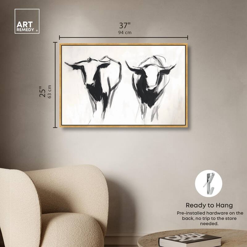 Bovine I Canvas by Art Remedy