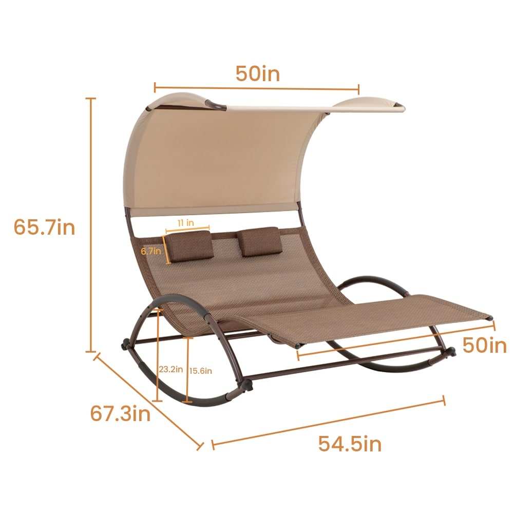 Double chaise clearance lounge swing