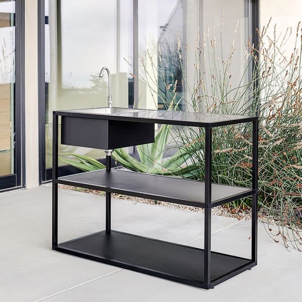 slide 2 of 10, Outdoor Kitchen Series Counter Sink - Stainless Steel Portable - Stainless Steel