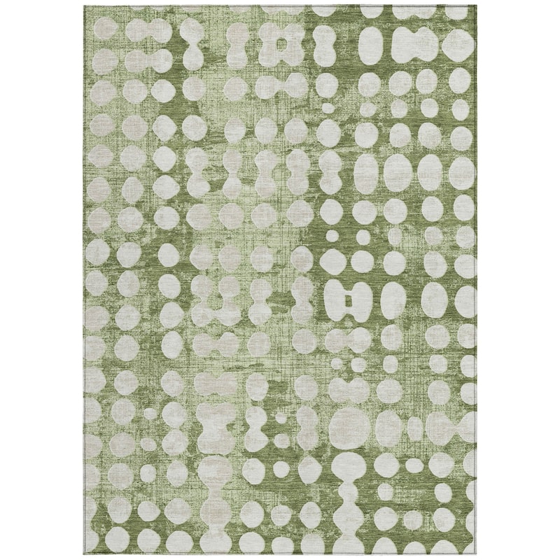 HomeRoots Abstract Transitional Rectangle Outdoor Rug