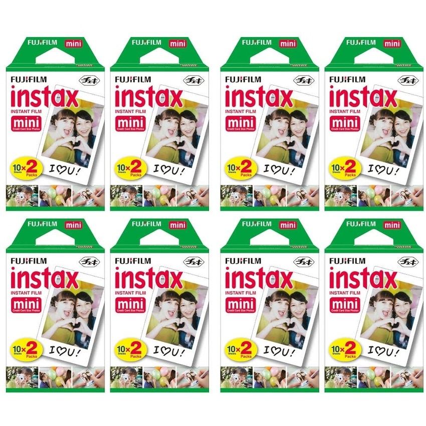 Fujifilm Instax Mini Instant Film (8 Twin Packs, 160 Total) for Instax