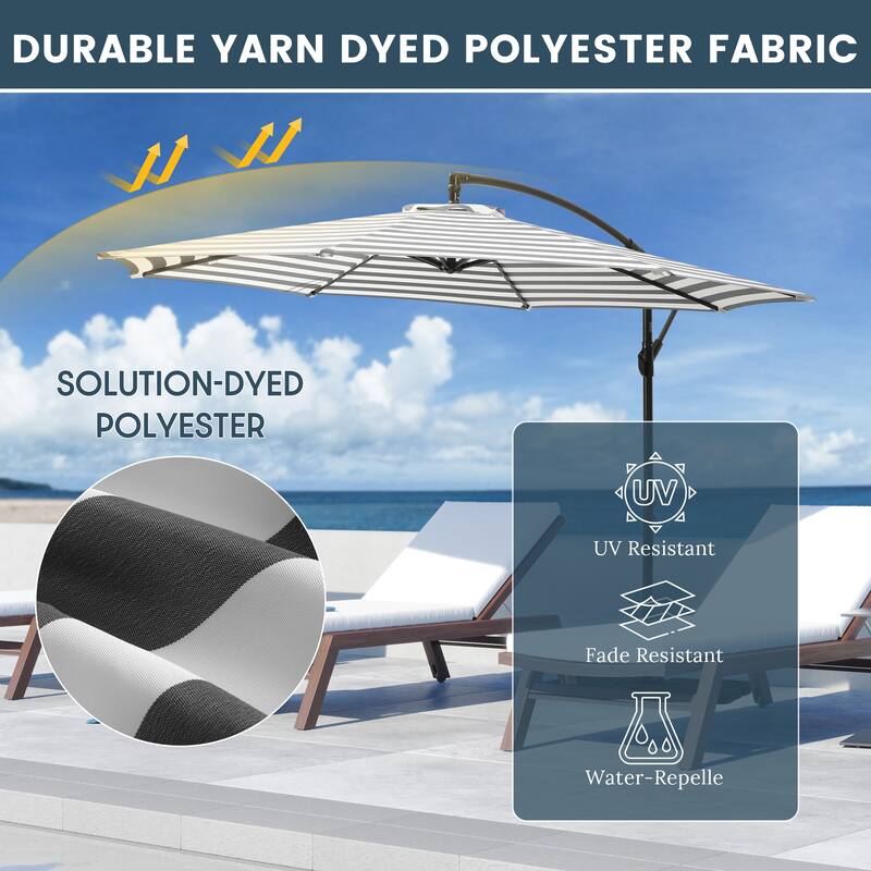 Weller 10-foot Offset Cantilever Hanging Patio Umbrella