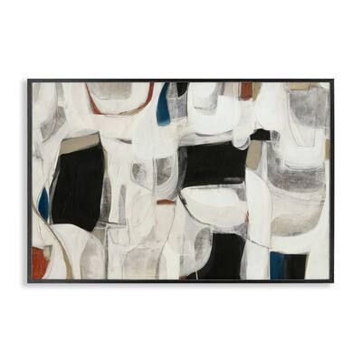 Stupell Dynamic Earthy Shapes Framed Giclee Art Design By Kippi Leonard