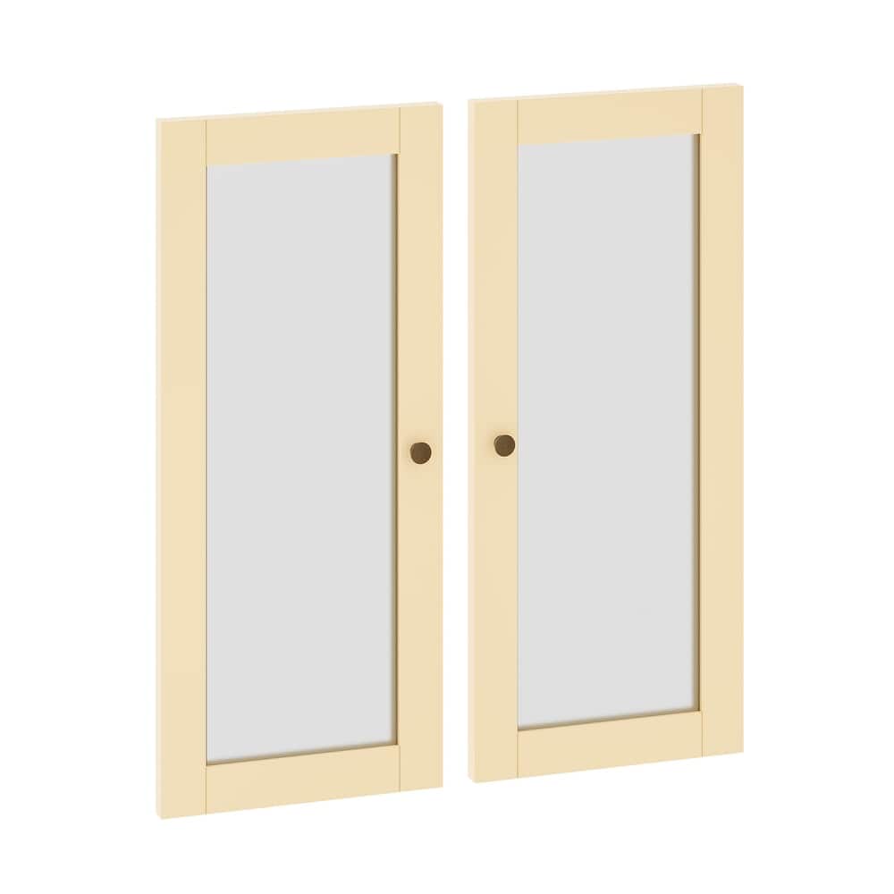 Palace Imports 100% Solid Wood Modular Kitchen Pantry Double Door Kit - Set of 2
