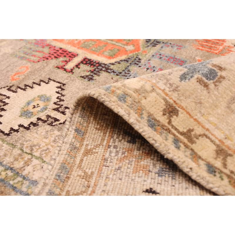 ECARPETGALLERY Hand-knotted Jules Serapi Taupe Wool Rug - 8'1 x 9'10