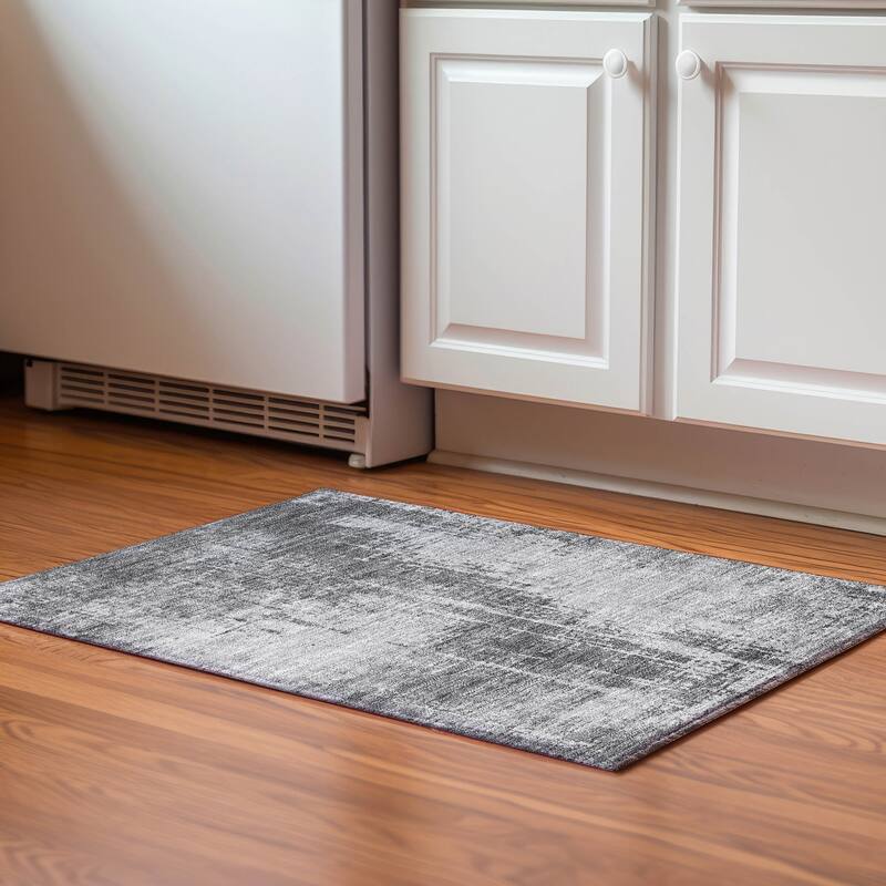 Premium Washable Super Soft Abstract Ombre Mayfield Rug - Gray - 1' 8" x 2' 6" - Rectangle