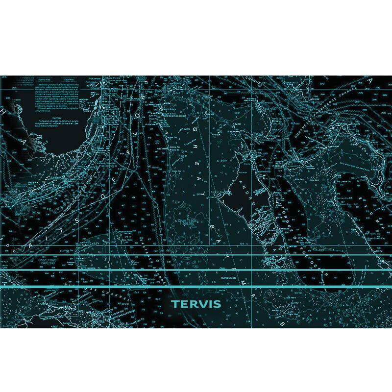 Tervis Traveler Nautical Collection Caribbean Chart Triple Walled Insulated Travel Tumbler, Stainless Steel
