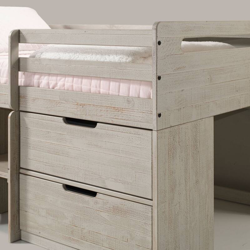 Taylor & Olive Hyacinth Rustic Twin Low-loft Wood Bed