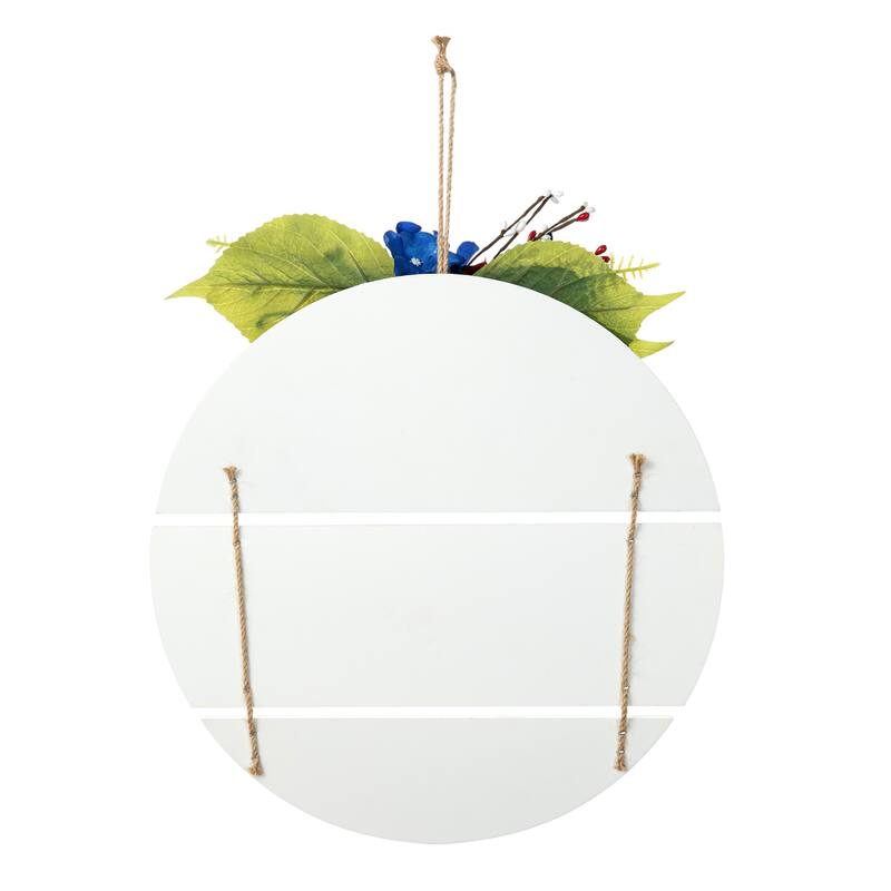 Glitzhome Patriotic/Americana Wooden Flag Sign Door Hangers Decor