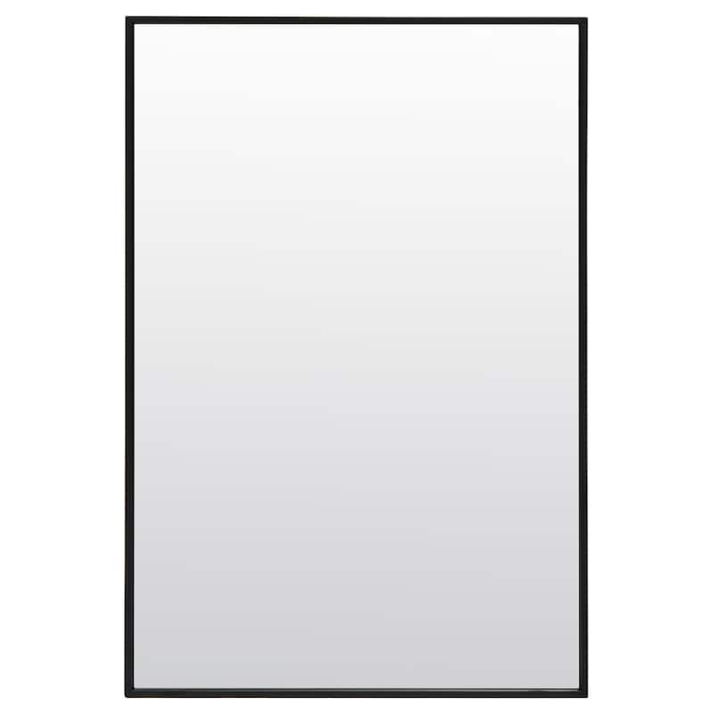 SAFAVIEH Kelsea Black Rectangular Mirror - 24" W x 1" L x 36" H - 24Wx1Dx36H