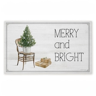 Stupell Winter In Aspen Merry & Bright Printed Outdoor Door Mat, design by Danielle Murray, 18"x30"