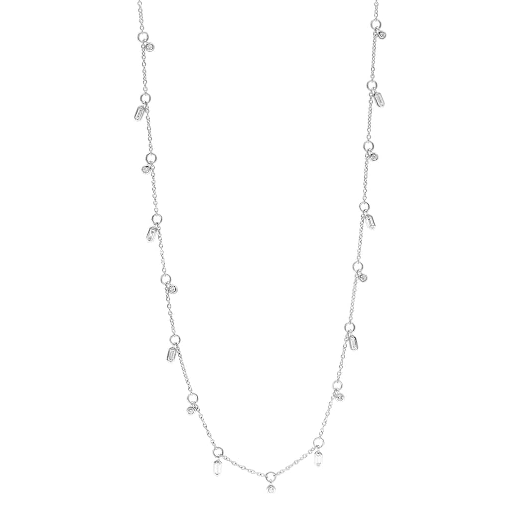 Effy Women's 14K White Gold Diamond Necklace