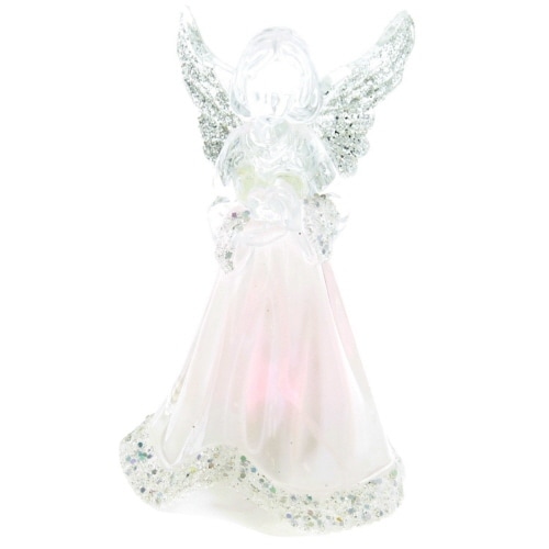 Roman 121446 Figurine Led Little Angel Tricolor - 3.5 in.
