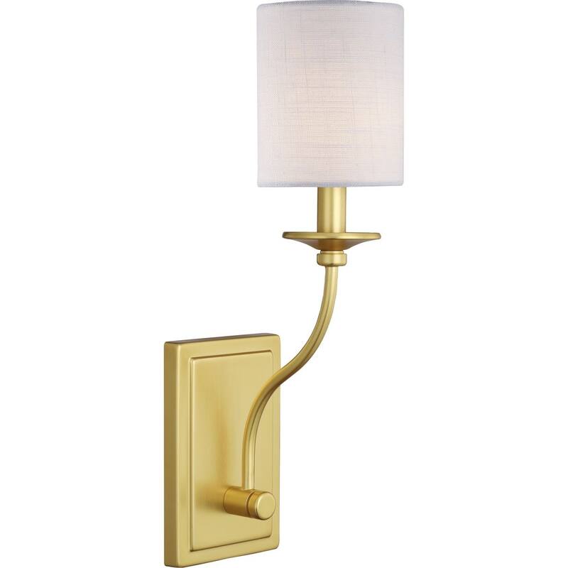 Bonita Collection Satin Brass One-Light Wall Sconce - 14.170" x 6.500" x 8.270" - 14.170" x 6.500" x 8.270"