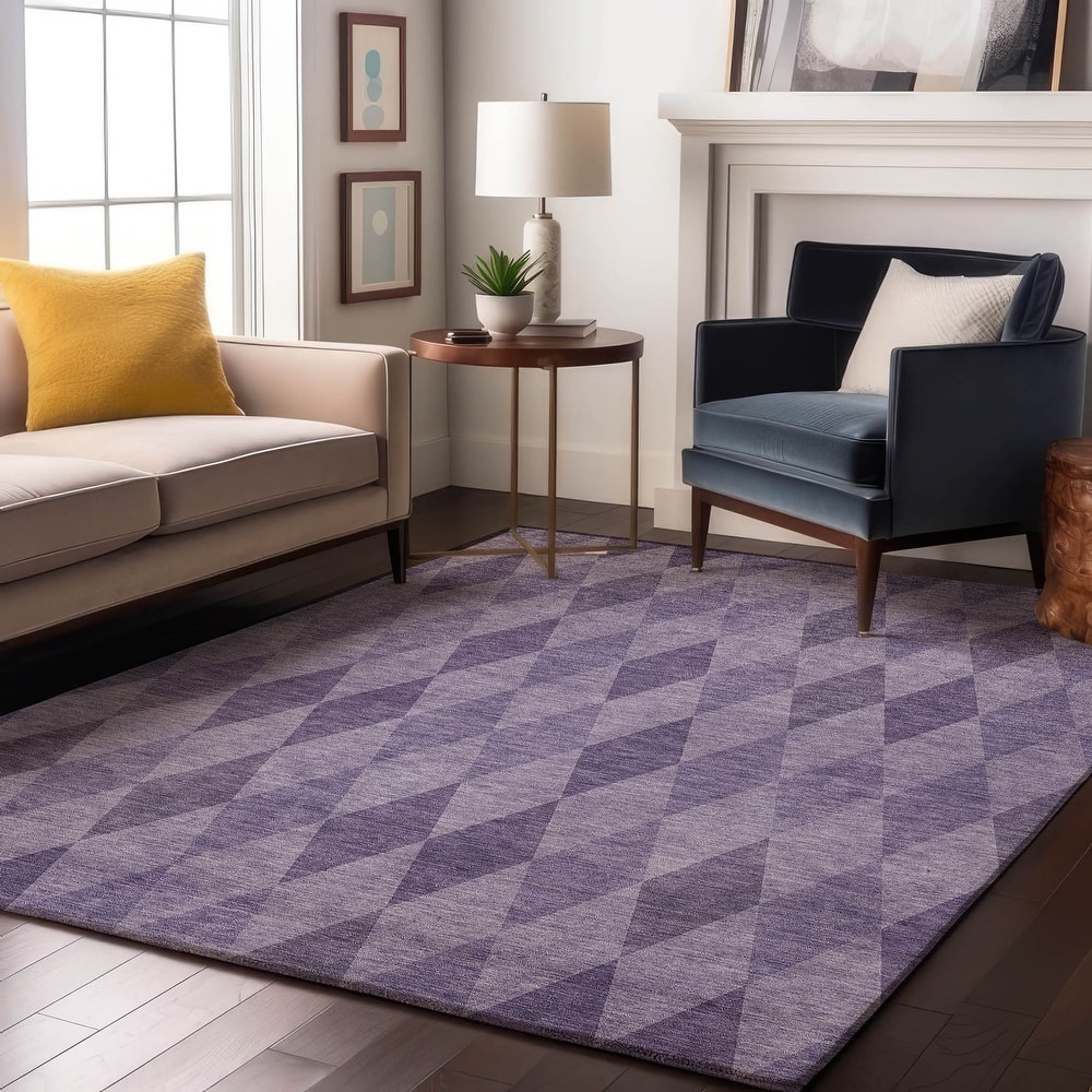 Premium Washable Super Soft Modern Diamonds Mayfield Rug