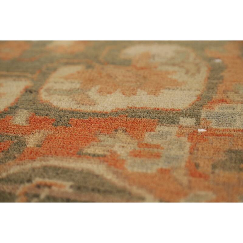 Brown Sarab Persian Vintage Area Rug Hand-Knotted Wool Carpet - 4'11"x 10'10"