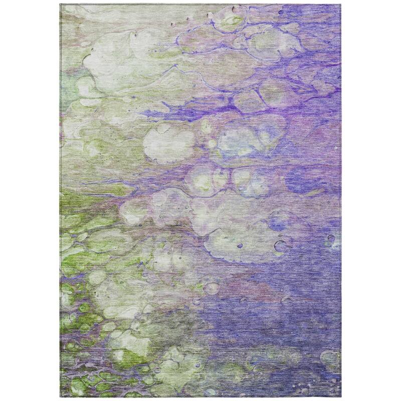 HomeRoots Abstract Transitional Rectangle Outdoor Rug