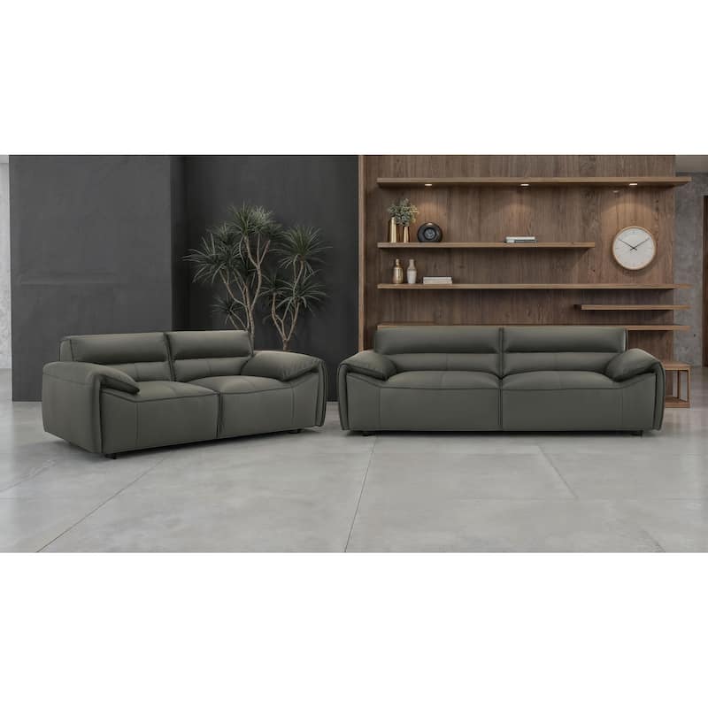Buxton 2-piece Leather Upholstered Sofa Set
