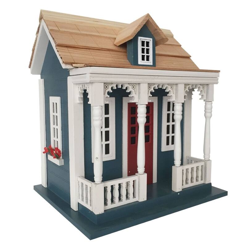 Home Bazaar 10.25" x 7.5" x 9" Bristol Cottage Birdhouse - Blue
